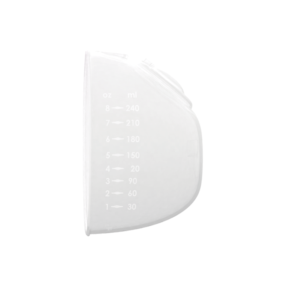 Side view of Amaris Go-Cups Hands-Free Collection Cups replacement cup