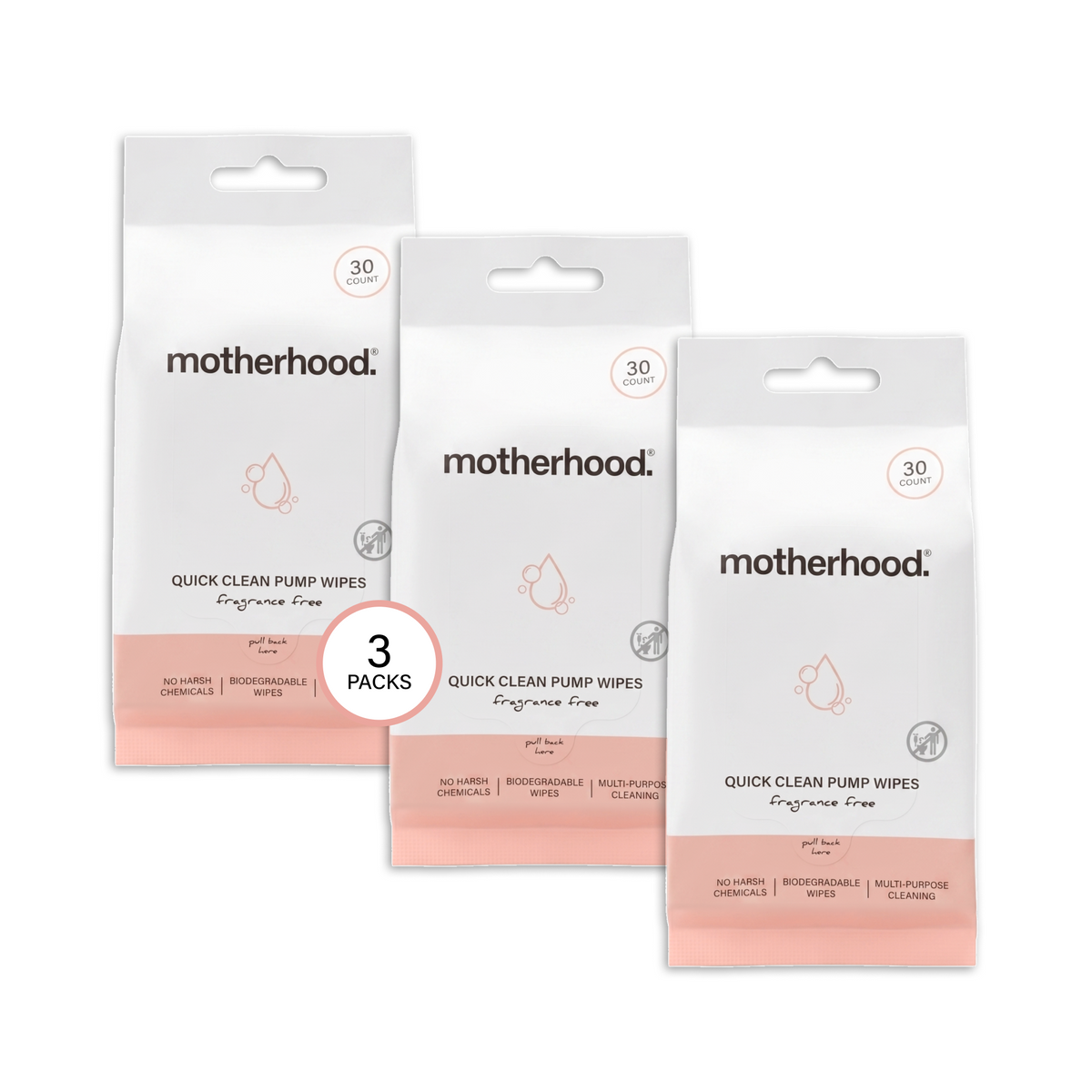 Motherhood Collection No-Rinse Pump Cleaning Wipes