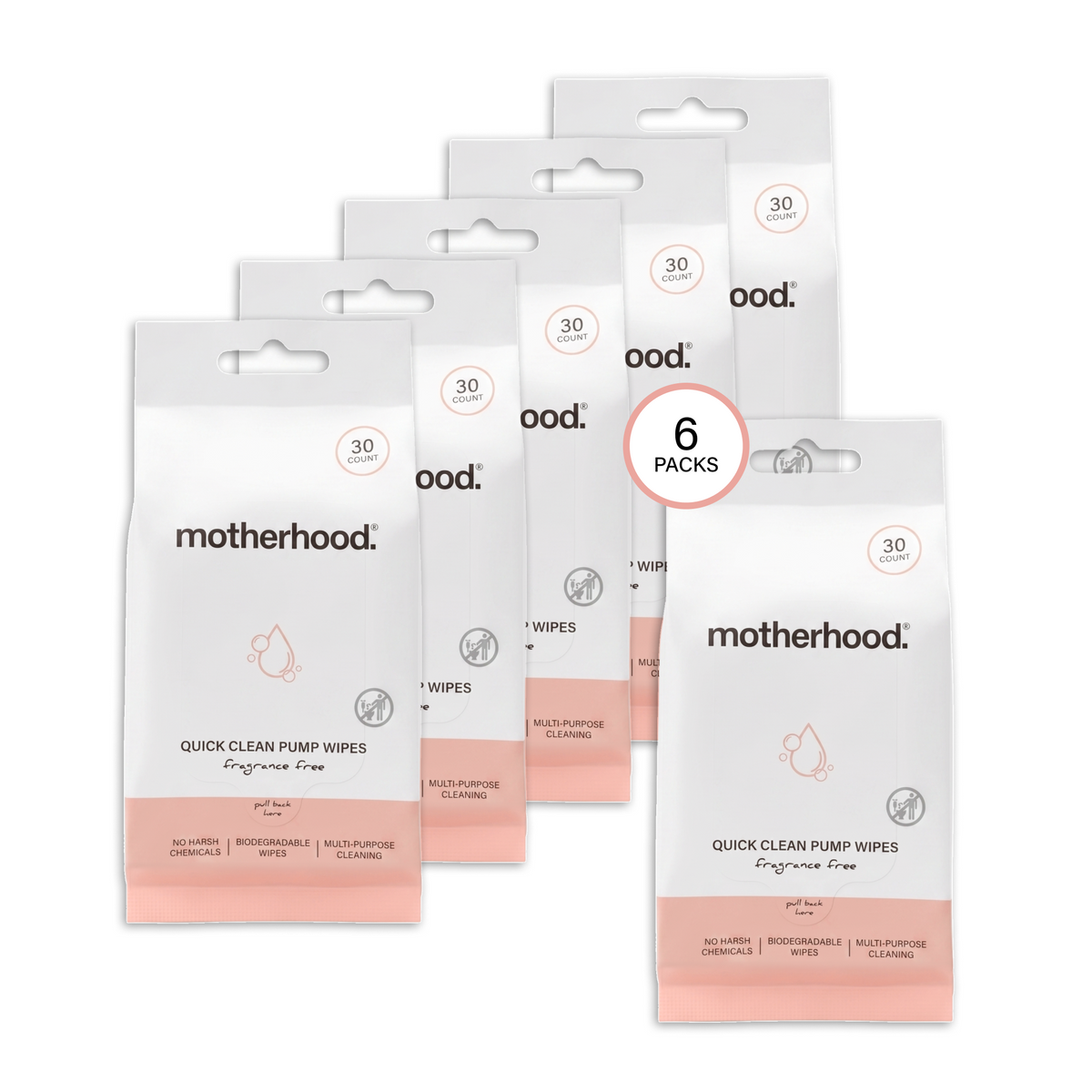 Motherhood Collection No-Rinse Pump Cleaning Wipes