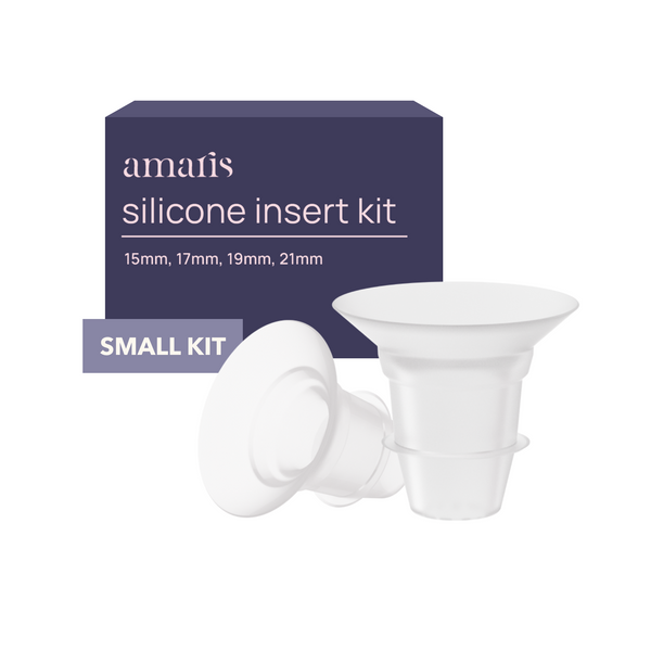 Amaris Silicone Insert with Small insert kit packaging displayed on a white background.